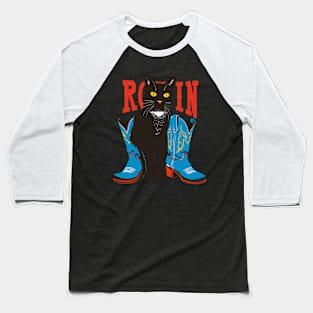 Cat Cowboy Adventures Wrangler Baseball T-Shirt